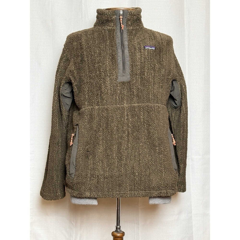 Patagonia Brown Fleece Half Zip Jacket Sherpa Retro Size Medium